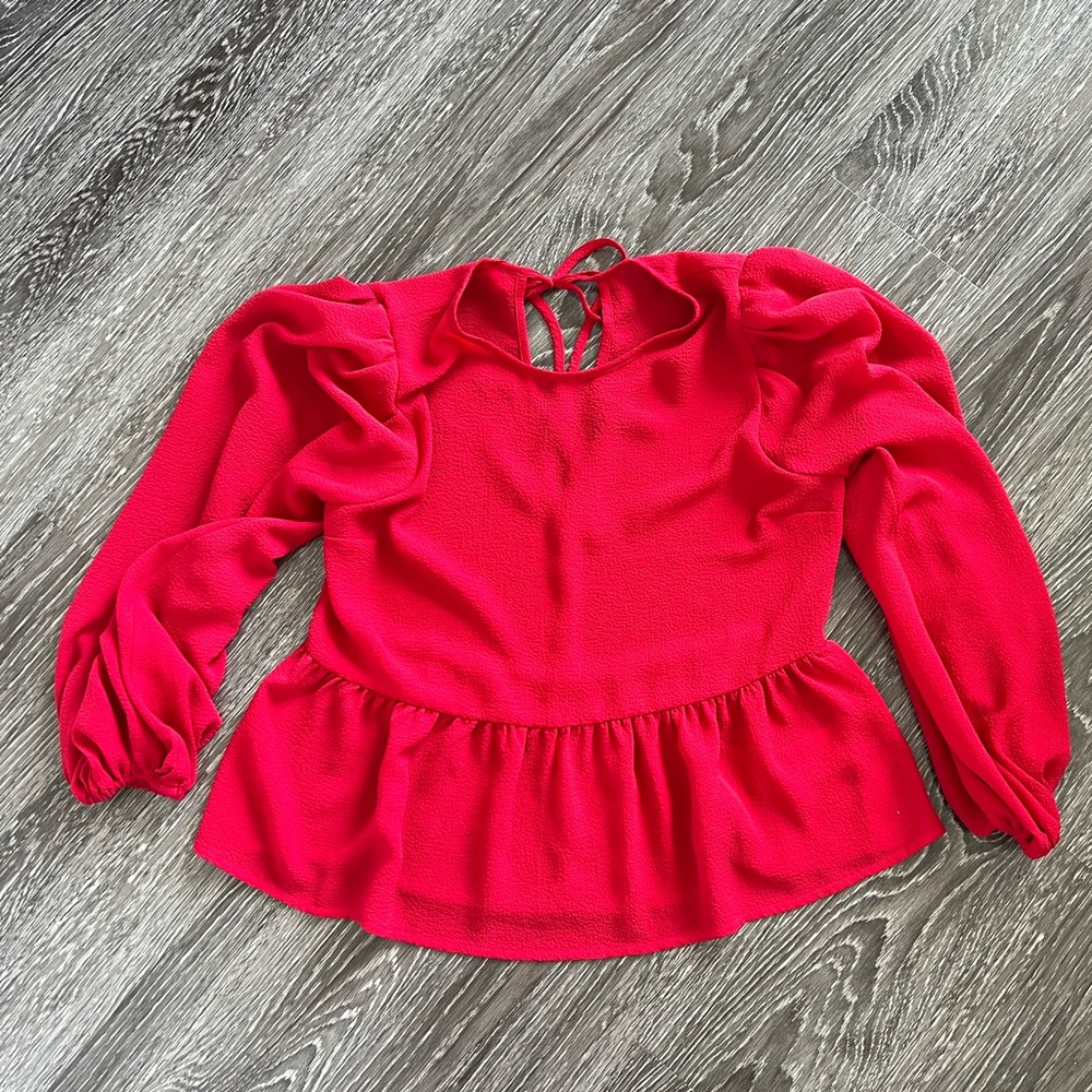 Express red blouse